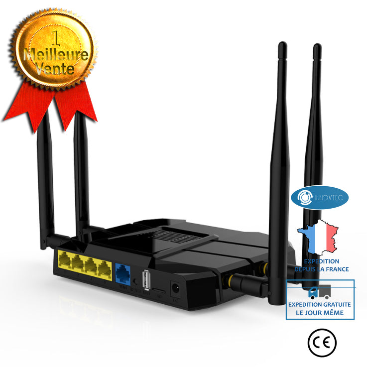 INN® MT7621 OpenWrt 3G4G Routeur maillé Gigabit sans fil Carte SIM d'entreprise WiFi à fil