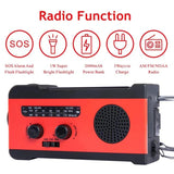TD® Prévention des catastrophes par radio d'urgence Lampe de poche SOS à manivelle pour la production d'énergie solaire