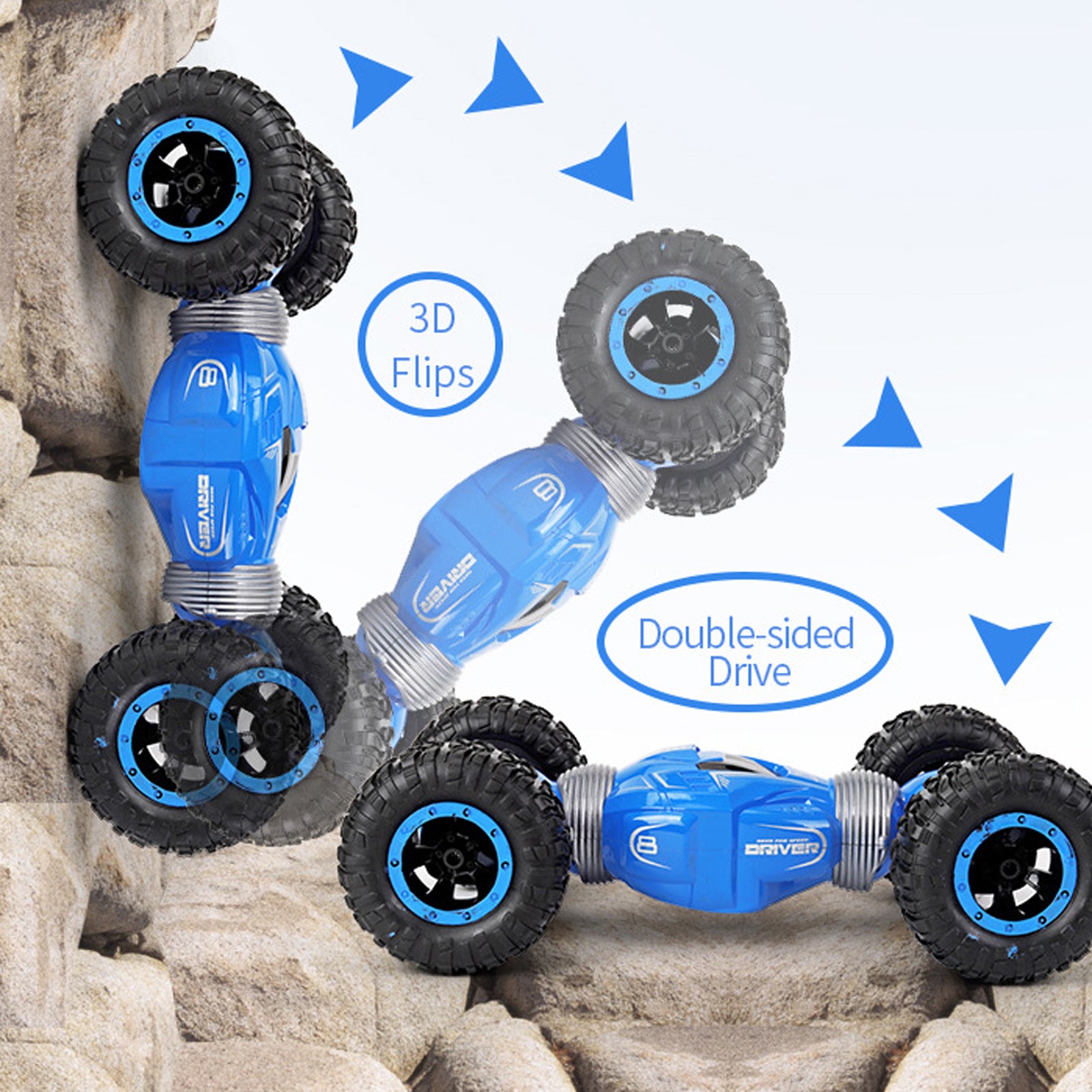 TD® \ Stunt double face flip escalade voiture télécommande quatre roues motrices déformation véhicule tout-terrain cadeau de Noël