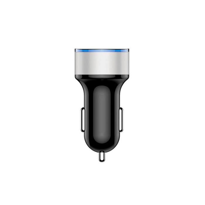 TD® Chargeur de voiture en alliage d'aluminium multifonction-Double USB Chargeur allume-cigare avec écran LCD-équipement auto
