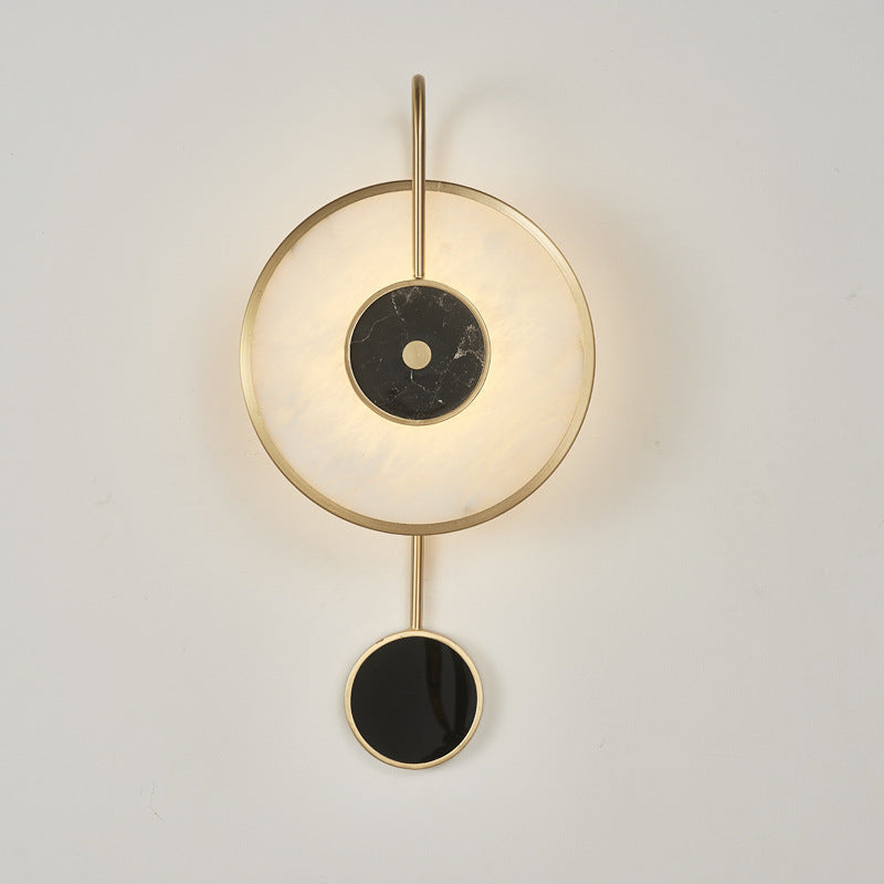 Applique Forme ronde marbre Postmoderne Simplicité moderne Personnalité créative Designer Tête de lit de chambre étude