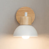Applique demi-cercle bois personnalité créative moderne simplicité balcon escalier chambre chevet