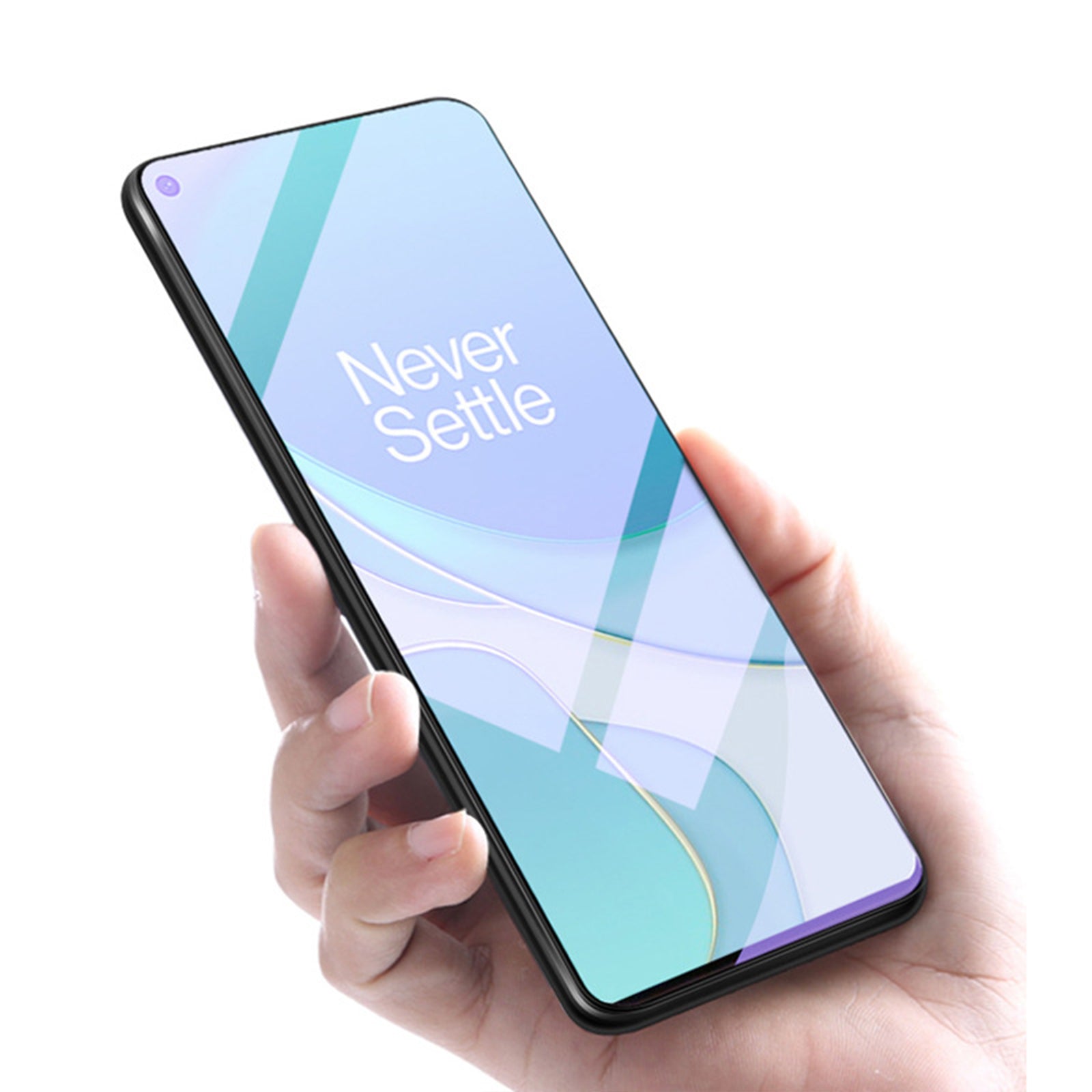 TD® Oneplus 8t film trempé couverture plein écran film de protection des yeux anti-HD film de lumière bleue film de téléphone portab