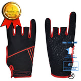 TD® Une paire de gants de bowling sports de plein air gants de fitness antidérapants en silicone de paume sans doigts X / XL