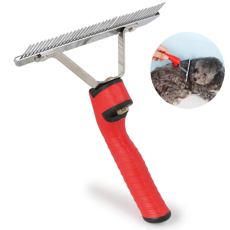 Peigne de toilettage rouge pour chien