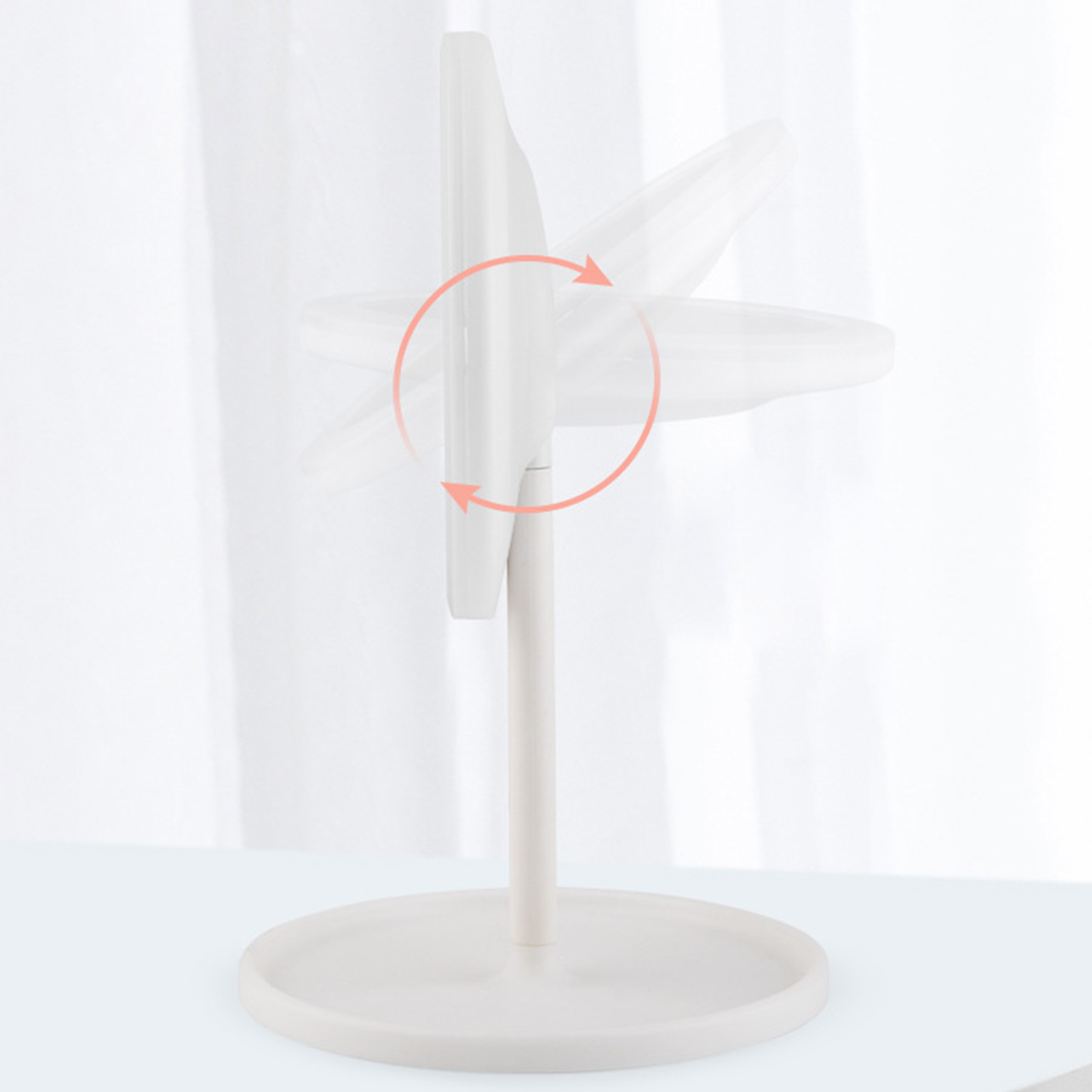 TD® Miroir de maquillage pliant de bureau de miroir de maquillage européen de lumière de LED avec la lumière de remplissage de lumiè