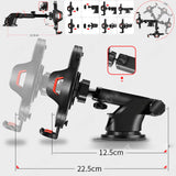 TD® support voiture téléphone vitre pare-brise fixation solide multi surface à ventouse camion à fixation rotative distance réglable