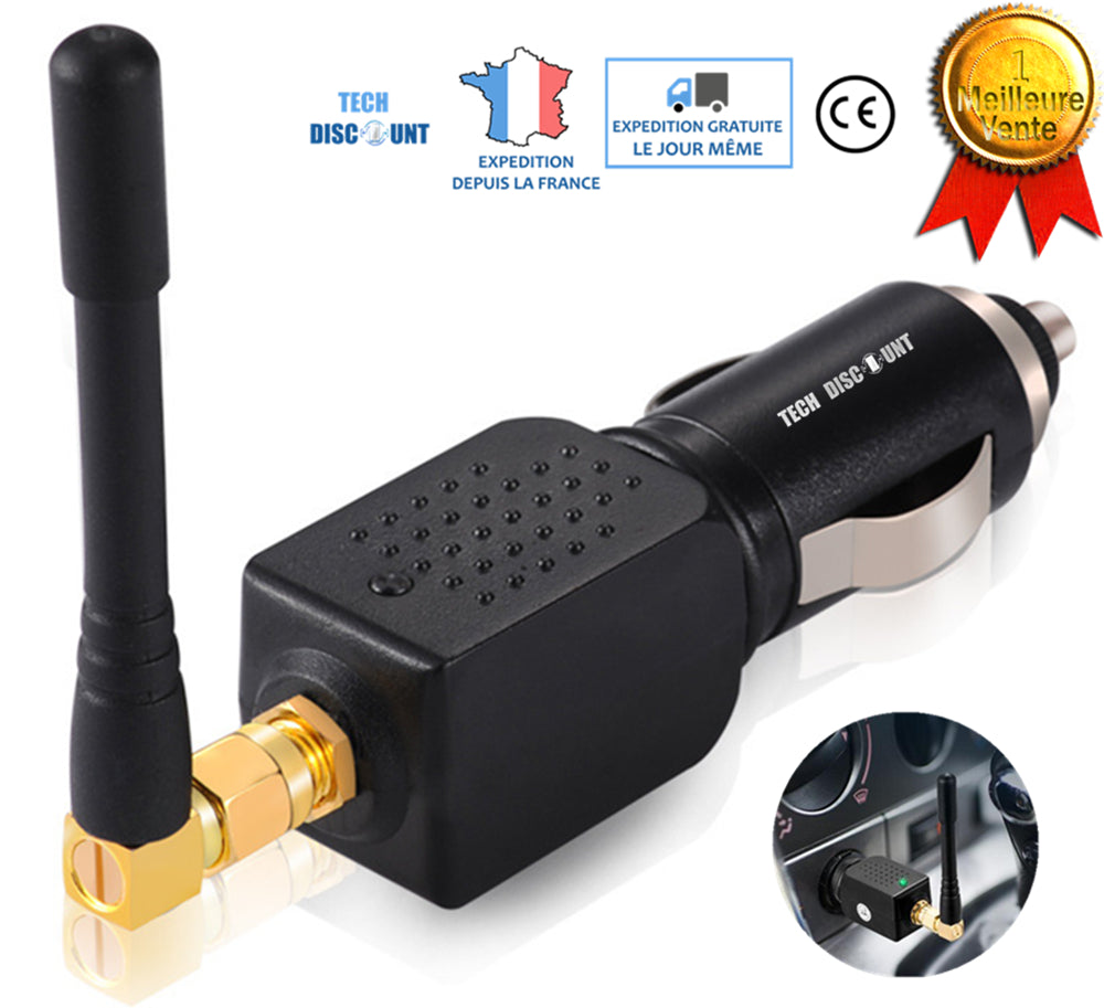 TD® Brouilleur gps voiture allume cigare de signal d'ondes rapide Bloqueur localisation puissance efficace anti-suivi interférence