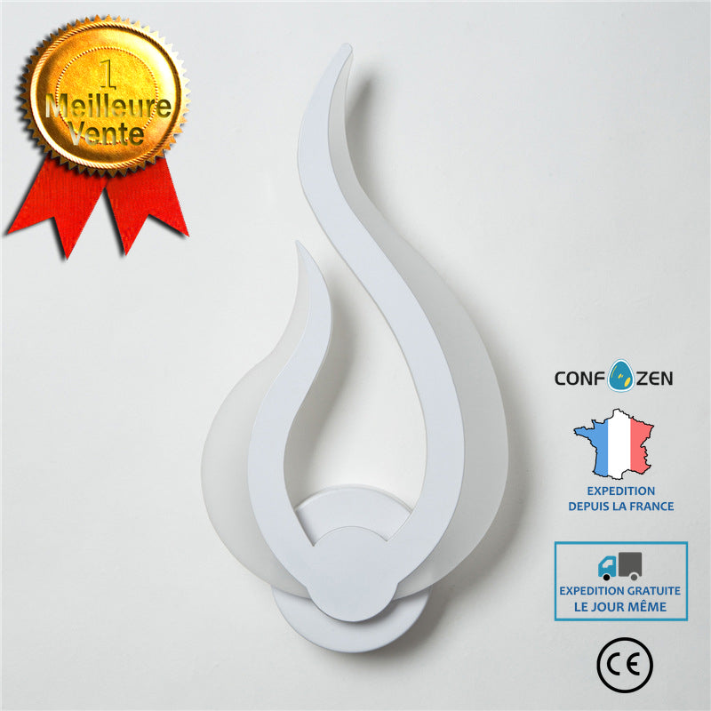 Applique flamme LED Acrylique Simplicité moderne Tête de lit de chambre Toile de fond TV balcon