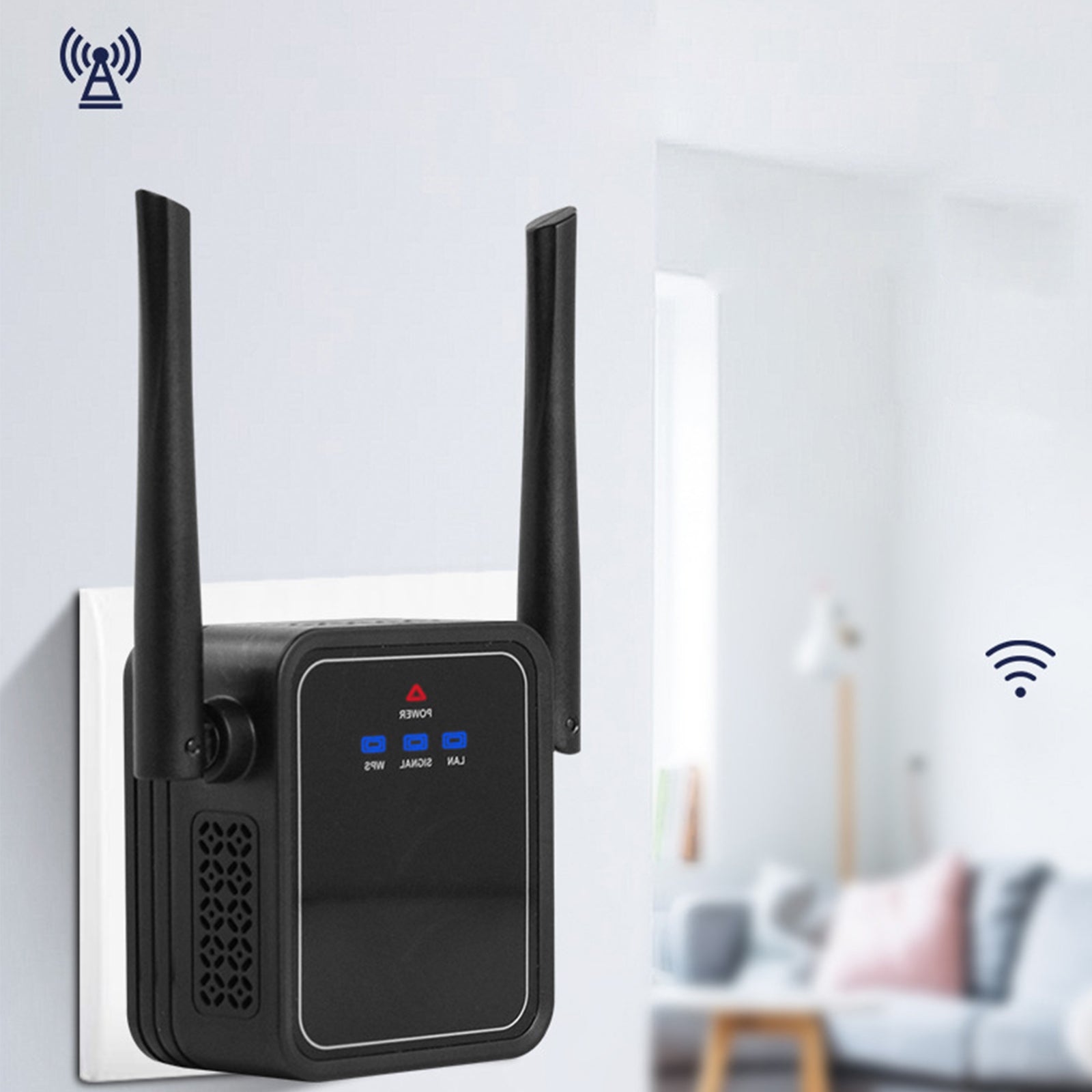 TD® Le répéteur d'amplificateur de signal wifi sans fil 300M améliore la distance de transmission du signal à travers le routeur mur