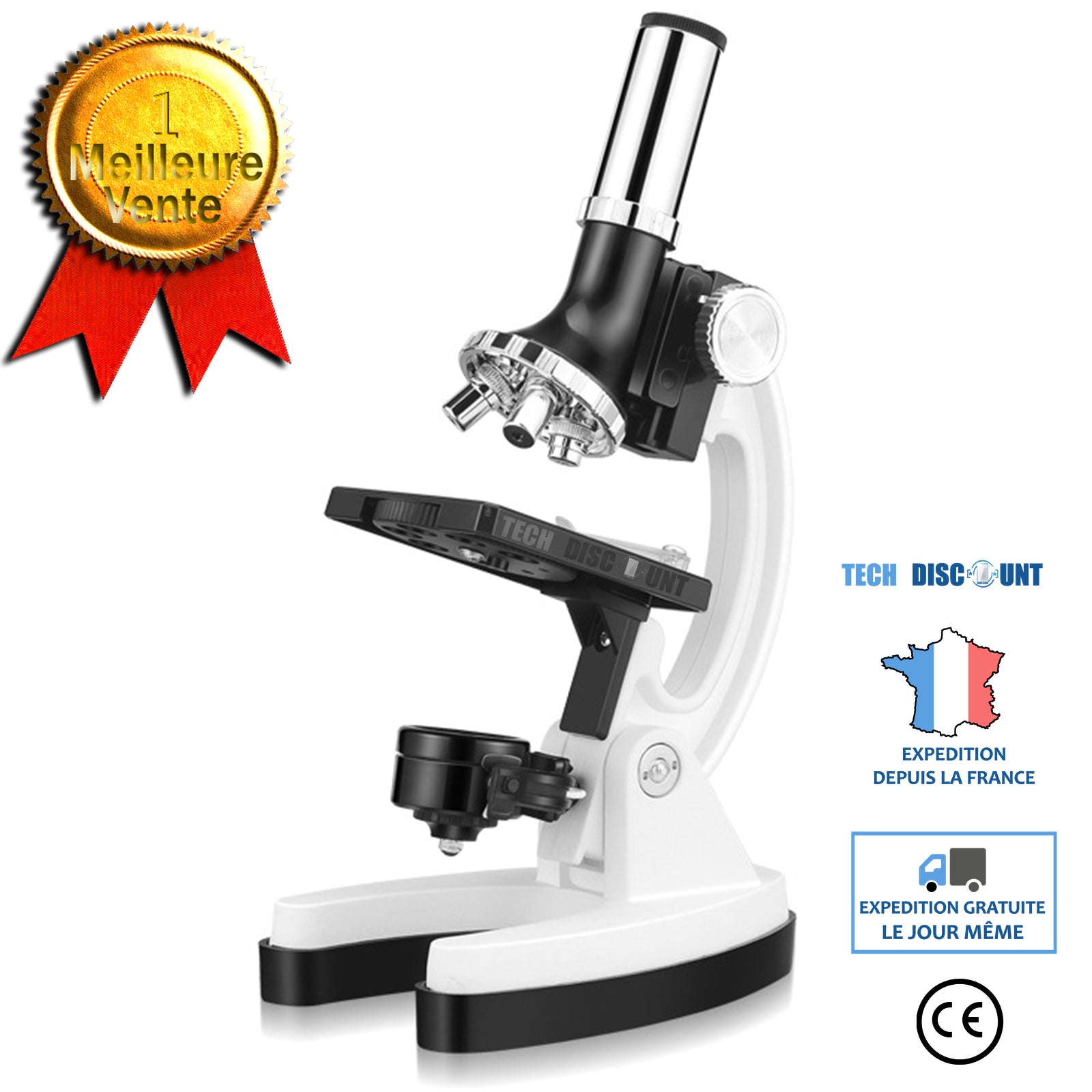 TD® 1200 fois microscope pour enfants, lycée, collégiens, expérience scientifique majeure, enseignement de la biologie