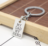 Porte-clés lettre mon papa mon héros lettre pendentif cadeau fête des pères accessoire pendentif