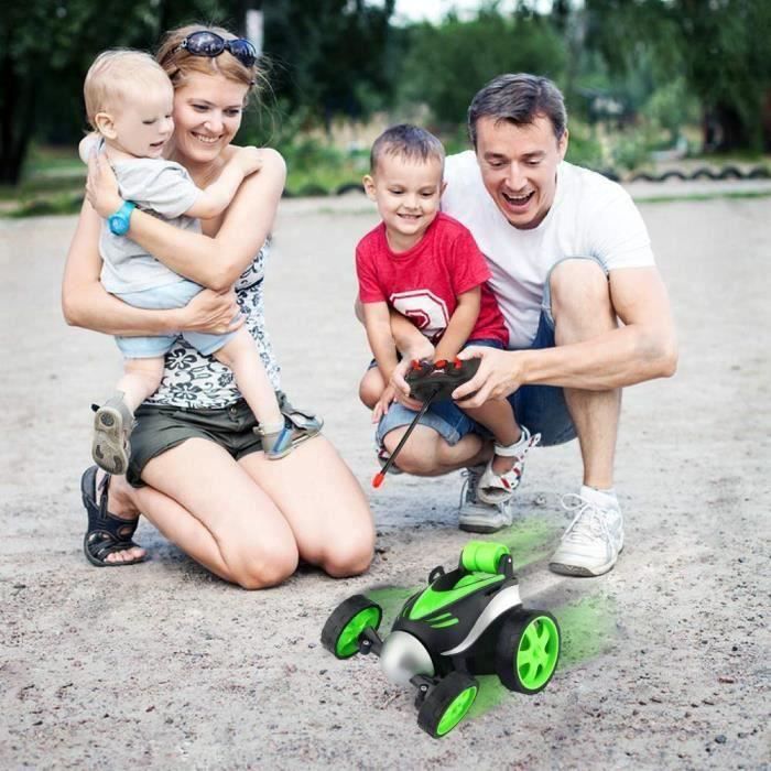 TD® Voiture à Quatre Roues,Véhicule télécommandé,Rotation à 360 degrés, Sûr et Durable,Cadeau cadeau de Noël pour enfants-Vert