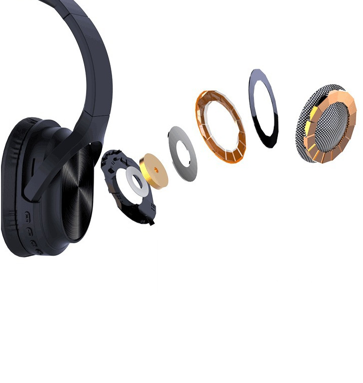 TD® Casque Bluetooth sport pliable casque sans fil bluetooth casque carte apprentissage casque noir bluetooth casque monté sur tête