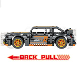 TD® Blocs de construction Dark Mustang Technology Pièces Assemblage de particules Pull Back Capacité Jouets d'entraînement