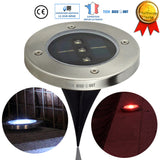 TD® Lampe extérieure solaire détecteur éclairage jardin lanterne lumineuse LED économie energie allée chemin herbes en acier inoxyda