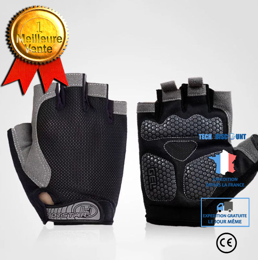 TD® Une paire Version améliorée des gants en maille demi-doigt vélo cyclisme conduite femmes cyclisme gants de fitness antidérapant