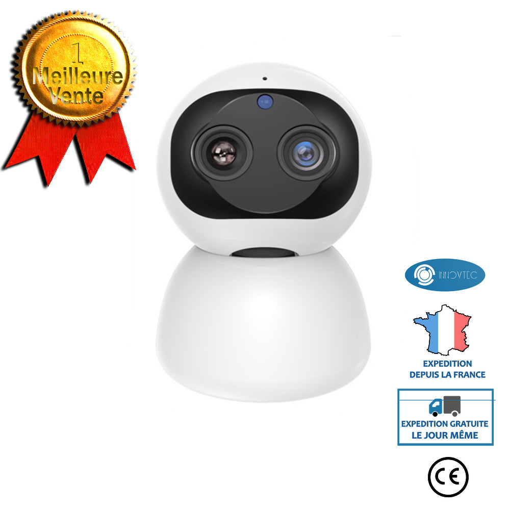 INN® Caméra de surveillance robot binoculaire HD home caméra WiFi à distance intérieure multifonctionnelle