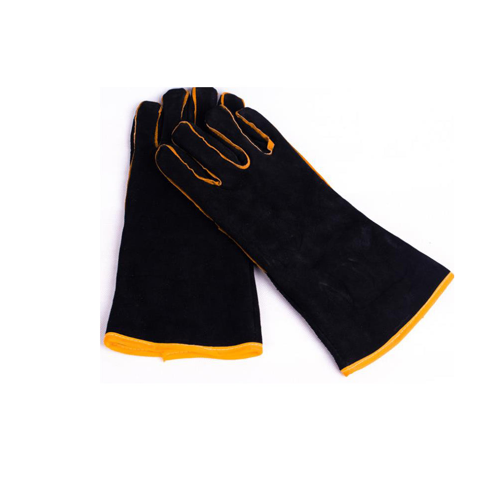 TD®  gants en cuir de vachette pour barbecue BBQ cuisine grillade anti inflammable protection artisanal  peau de vache accessoire