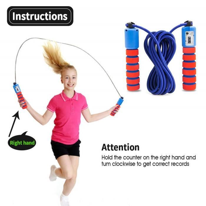 TD® Lot de  2 Corde à Sauter avec Compteur intégré Réglable/ Câble pour Crossfit, Fitness, Boxe, Gym, MMA, Adulte/Enfants