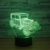 TD® Lampe optique poser décoratif tactile 7 couleurs illusion optique - ancienne voiture - faible consommation câble USB 3 piles AAA