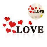 TD® Autocollants muraux en trois dimensions amour amour 3D acrylique chaud romantique chambre chevet canapé fond disposition murale