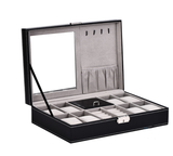 LSC®  montre pu boîte de rangement de montre 24 bits boîte à bijoux double couche boîte d'affichage de montre 24 bits simple couche