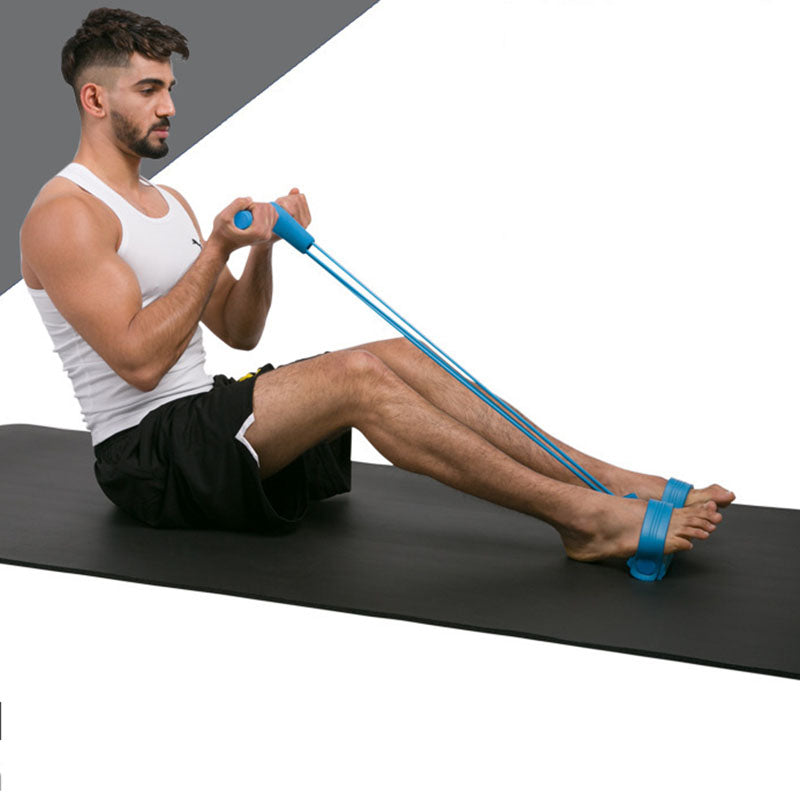 TD® -Extenseur Musculation Élastique de Résistance Exerciceur Rameur Abdominale Jambe Fitness Sport-vert