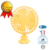 INN® Nouveau ventilateur de poussette de bébé Mini ventilateur de clip rechargeable USB portable 360 degrés Rotatin fan