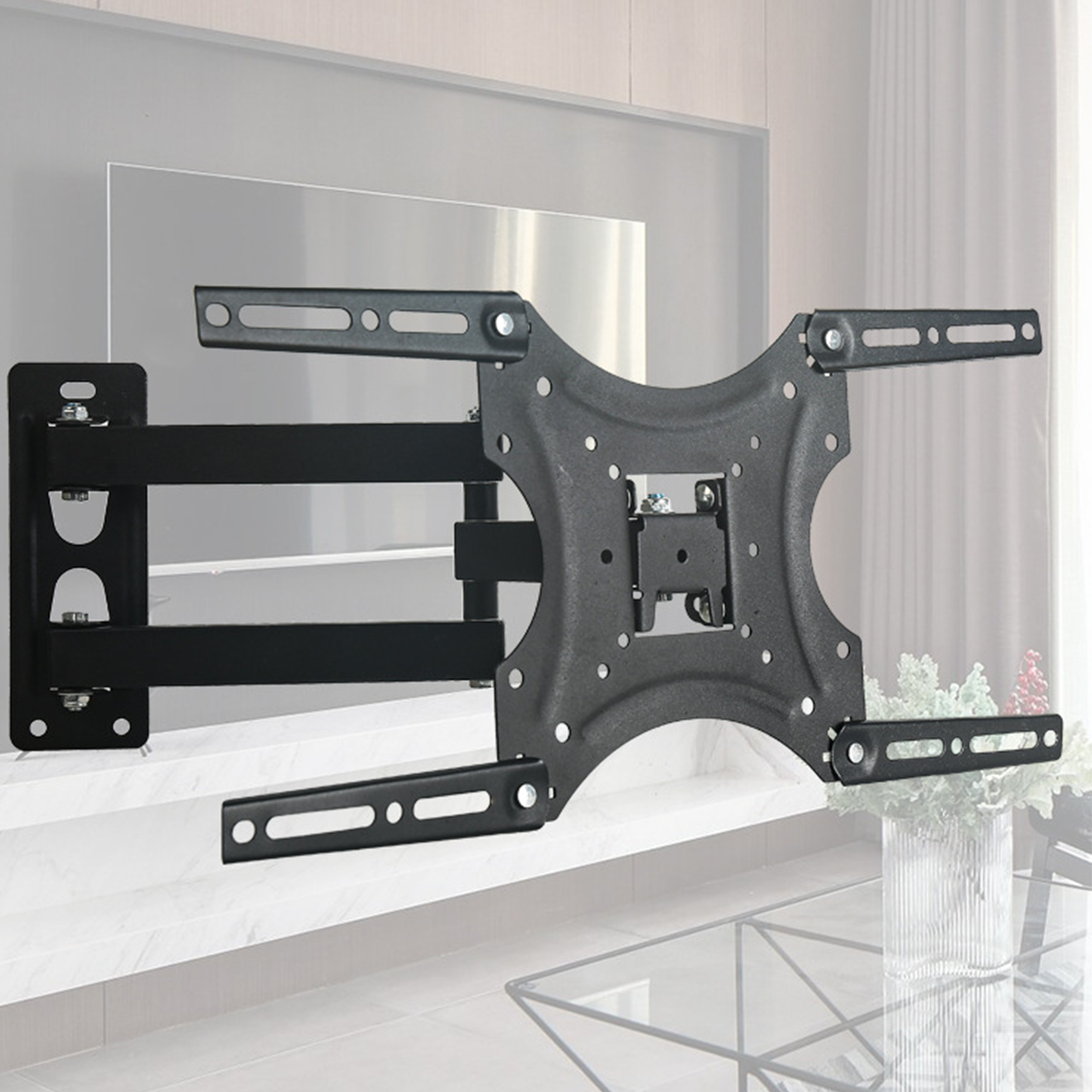 TD® Support TV support de moniteur LCD support d'extension télescopique mural