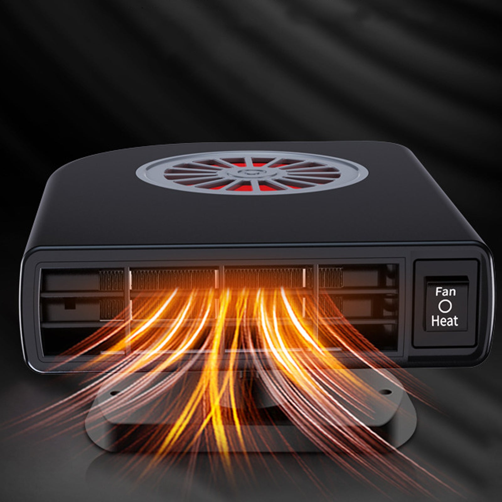 TD® Chauffage électrique de voiture dégivrage chauffage de désembuage rotation à 360 degrés 24V chauffage de voiture
