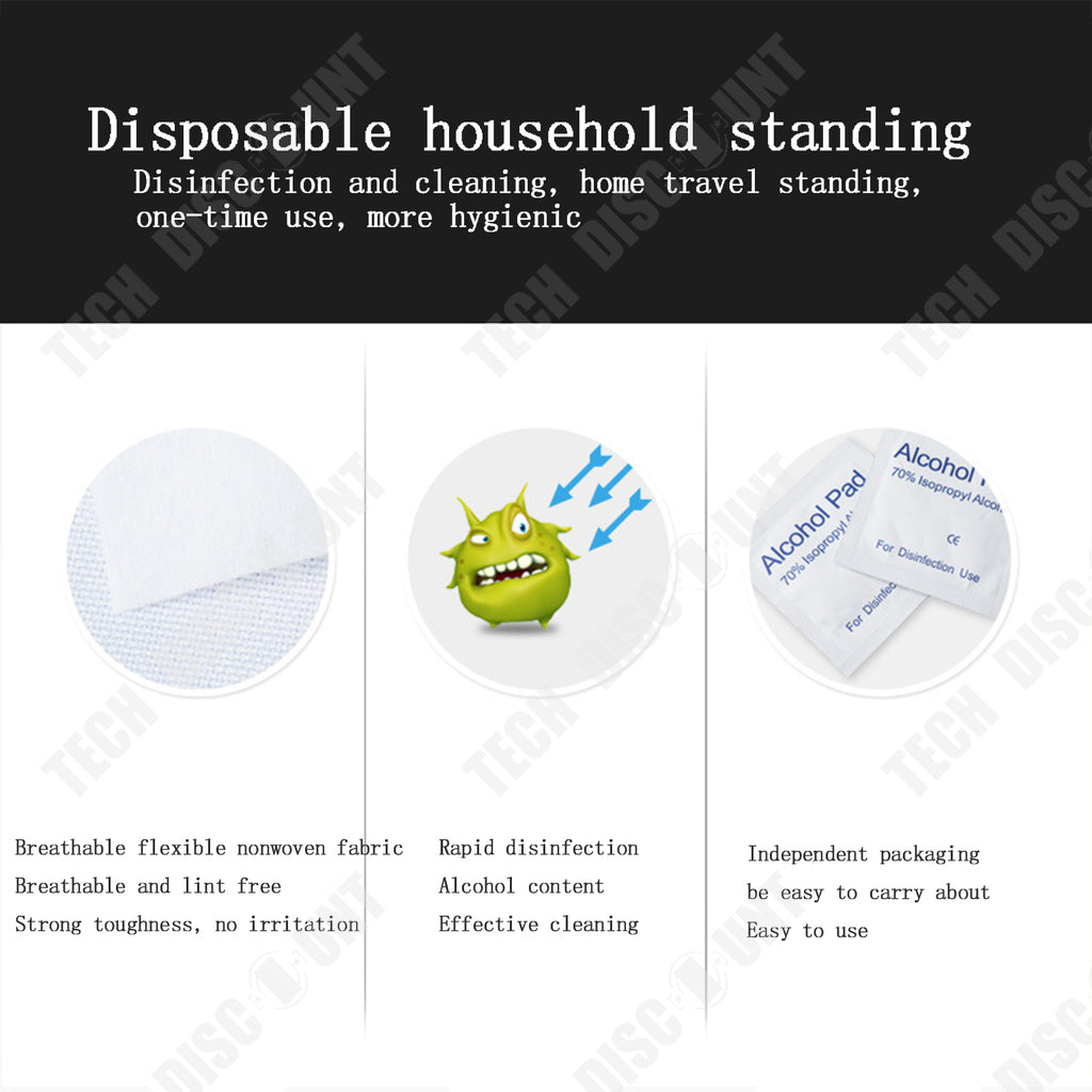 TD® lingettes alcoolique nettoyantes pour smartphone desinfectantes multi usages lunettes de vue ecran ordinateur tablette alcool
