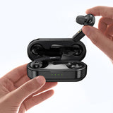 TD® Casque Bluetooth Réduction intelligente du bruit Casque de charge sans fil Bluetooth V5.1 Conception tactile Conception étanche
