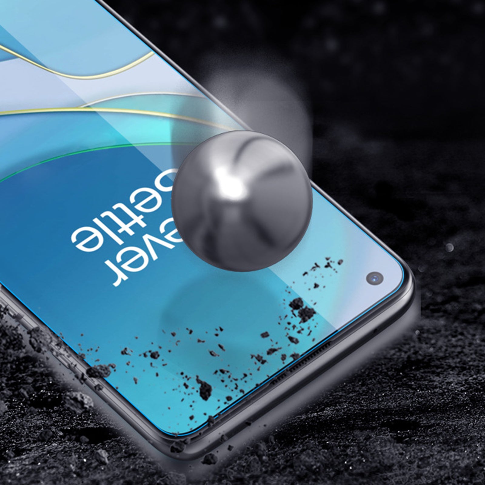 TD® Convient pour OnePlus 8t film trempé plein écran sérigraphie film de téléphone portable pleine colle revêtement sous vide