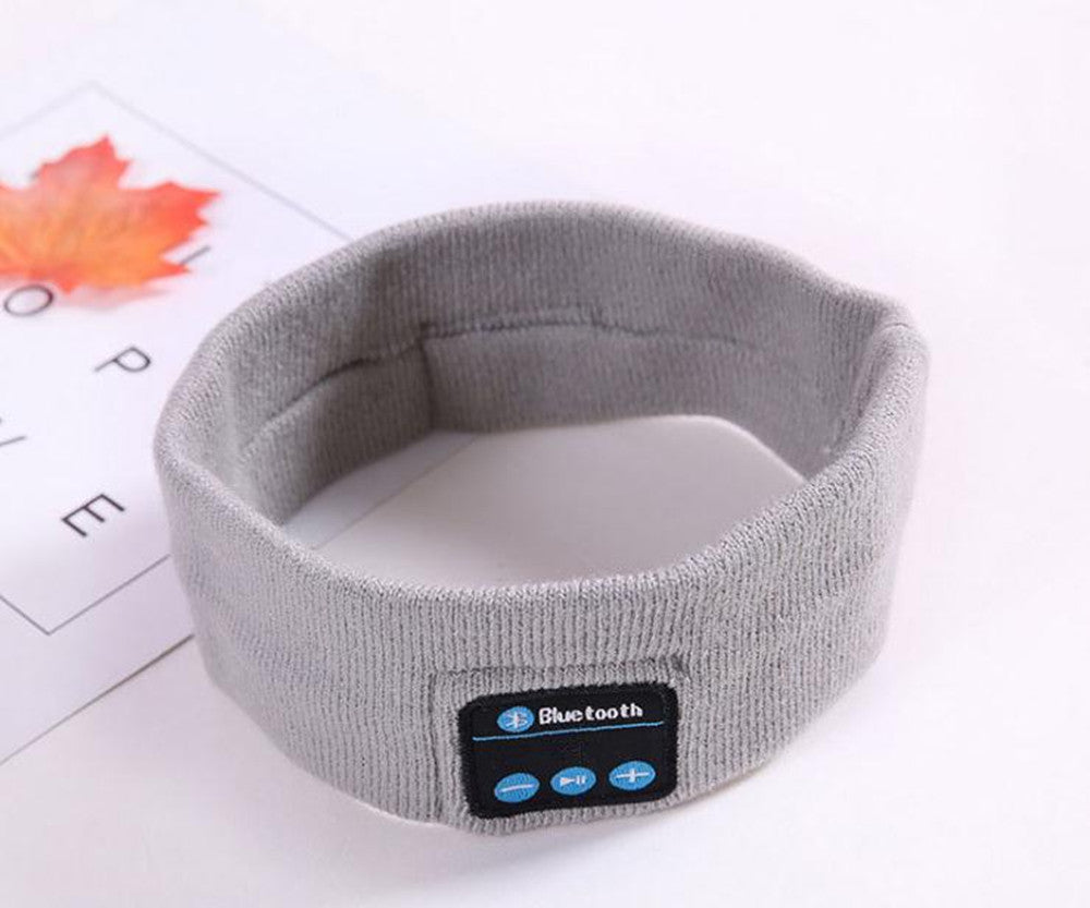 TD® Bandeau électronique écouteurs intégrés homme femme kit main libre appel réponse musique sport bandeau high tech couleur grise