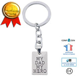 Porte-clés lettre mon papa mon héros lettre pendentif cadeau fête des pères accessoire pendentif