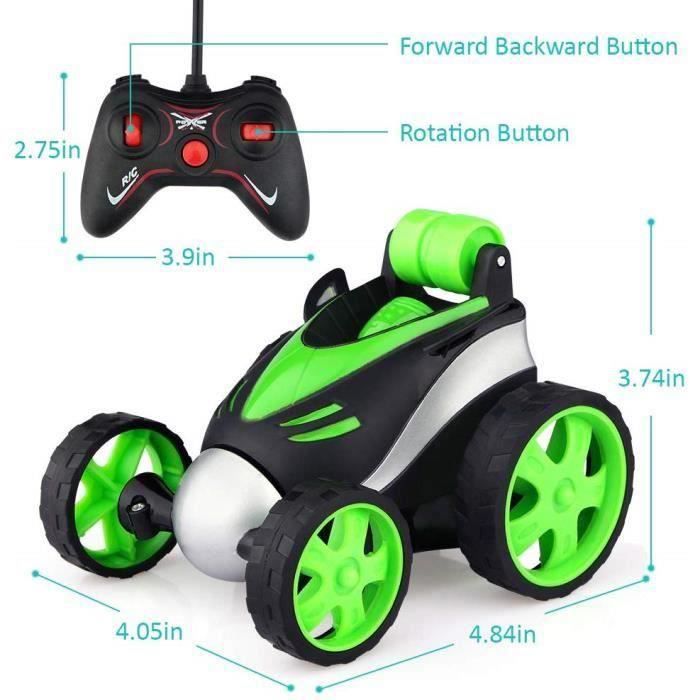 TD® Voiture à Quatre Roues,Véhicule télécommandé,Rotation à 360 degrés, Sûr et Durable,Cadeau cadeau de Noël pour enfants-Vert