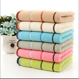 Ensemble 6 serviettes douces absorbantes femmes hommes couleurs toillette Kit hygiéne qualité conton fils épais rayures