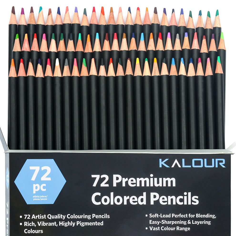 Ensemble de crayons de couleur huileux peints à la main pour débutants professionnels 72 couleurs