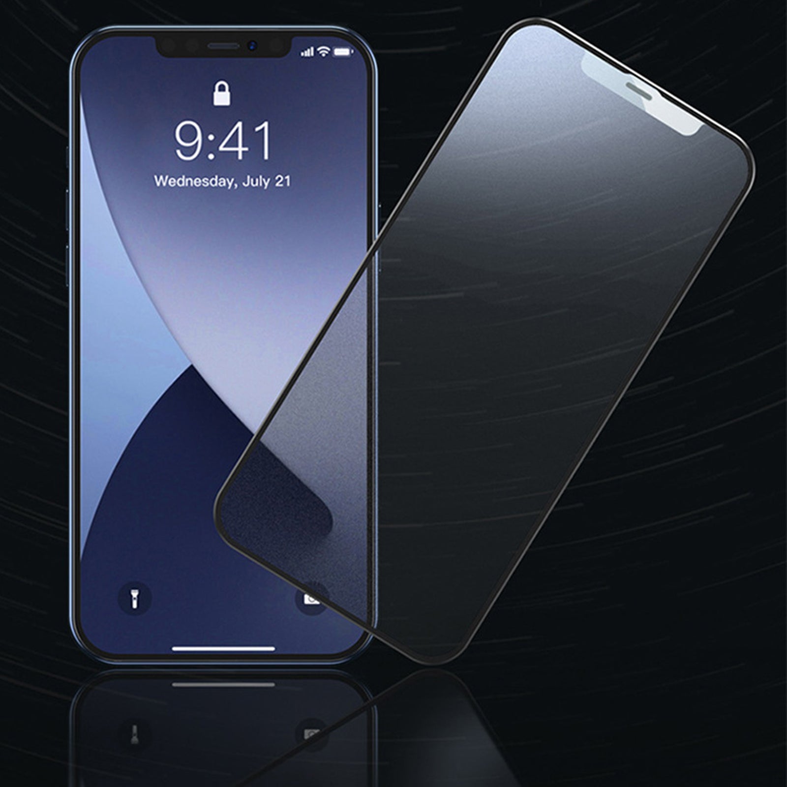 TD® Film trempé givré à bords brillants de jeu iPhone13Pro Max film de jeu anti-empreintes digitales plein écran clair et rafraîchis