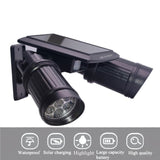 TD® Panneau Spot solaire double LED Lampe orientée corps avec détecteur mouvement extérieur éclairage énergie consommation renouvela
