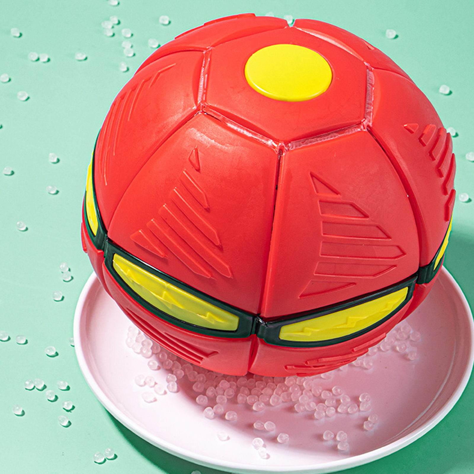 TD® Étape élastique sur la balle déformation évent volant disque jouet sports de plein air pour enfants volant disque balle jouet