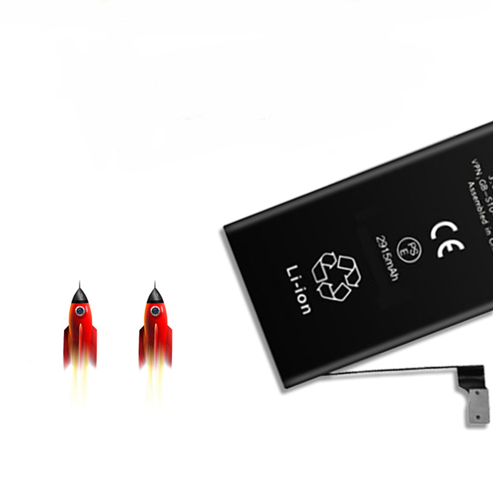TD® Applicable aux modèles de téléphones mobiles Apple 5/5c/5g/4s/6p/6s batterie au lithium polymère intégrée protection multiple