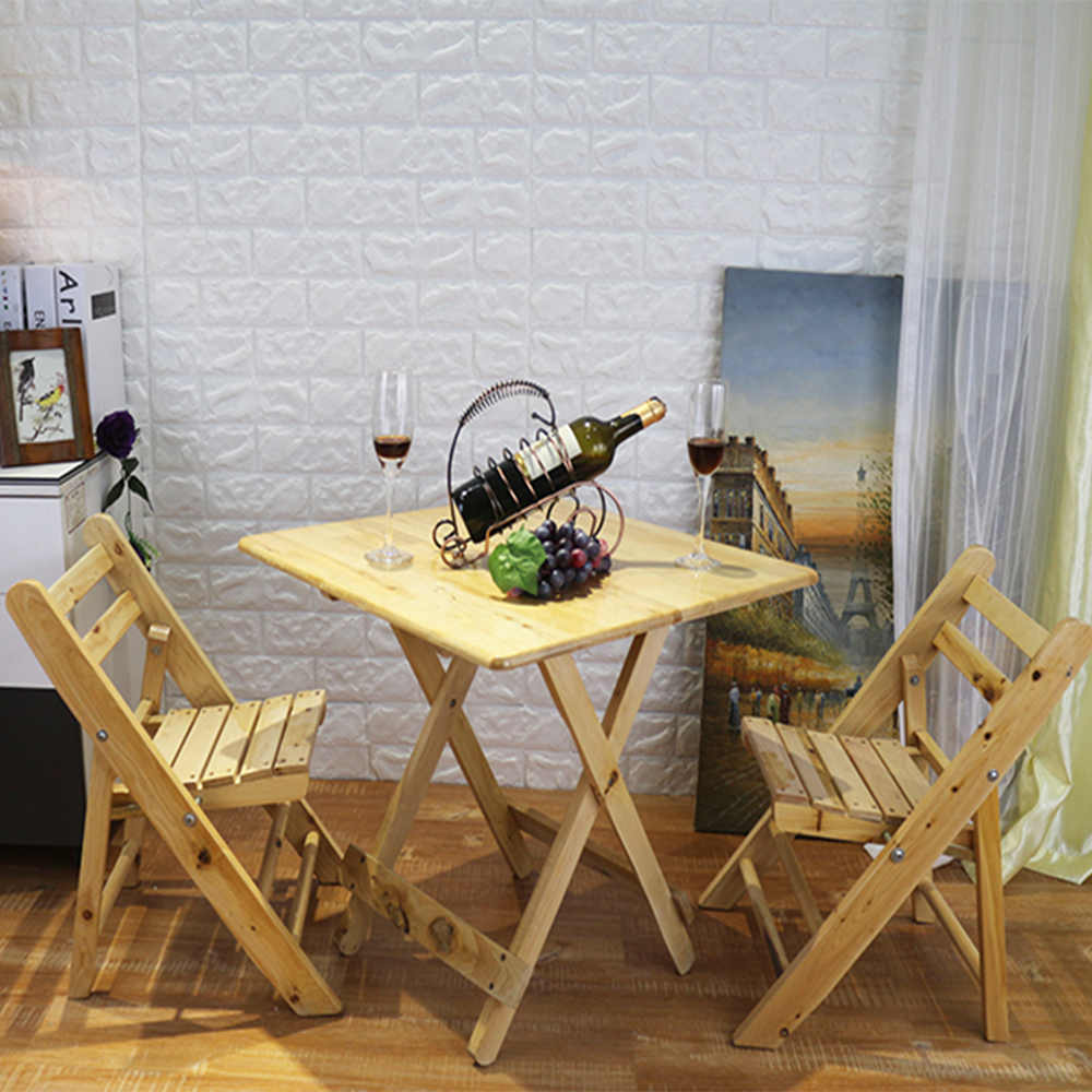 TD® Chaise pliable en bois massif chaise de salle à manger extérieure en cyprès chaise de barbecue en bois tabouret chaise arrière