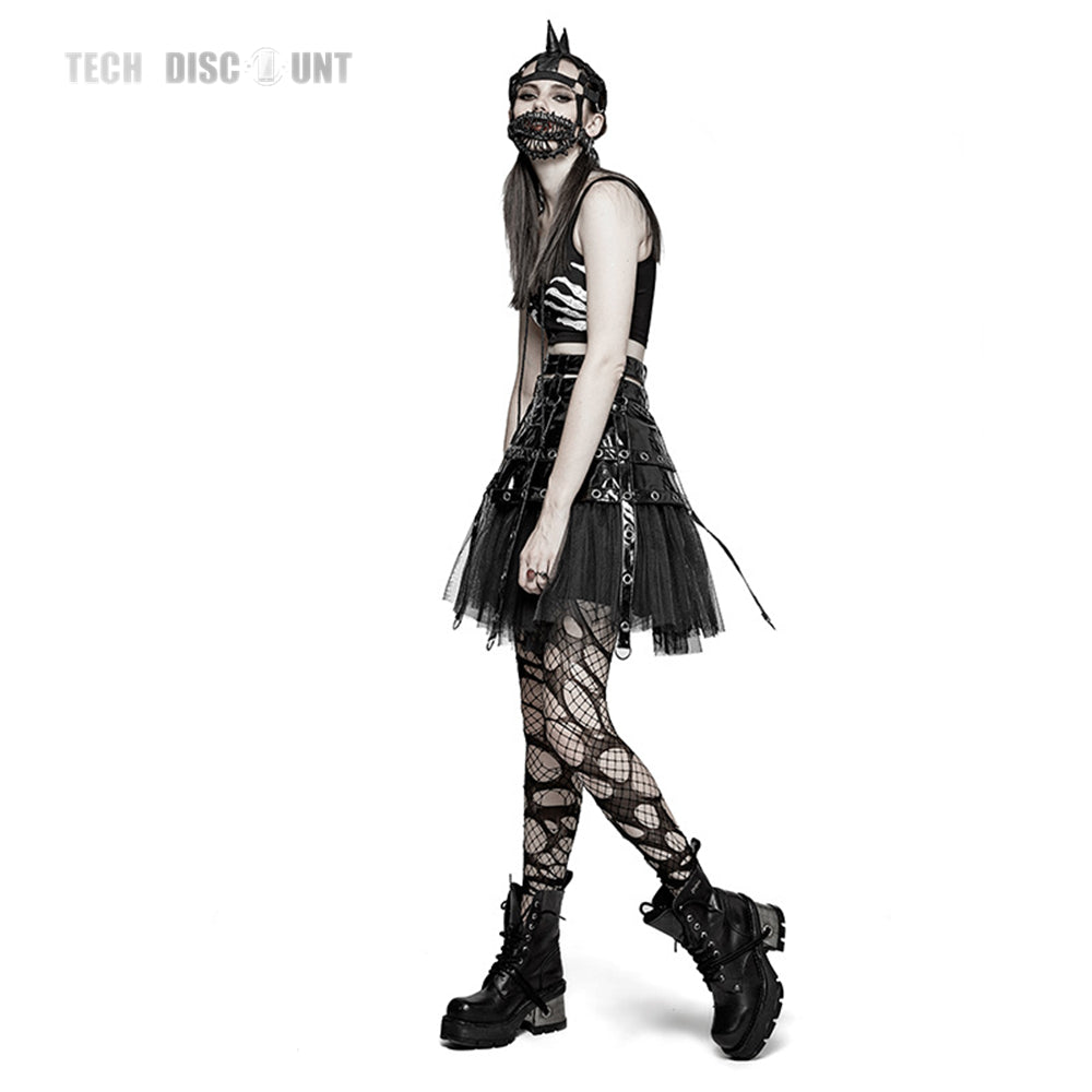 TD® Masque Intégral Inspiration Steampunk unisexe en cuir/ Déguisement Cosplay Gothique/ Halloween