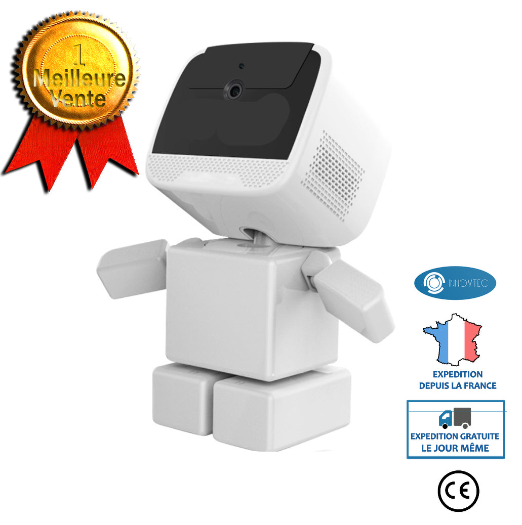 INN® Personnes carrées horloge caméra de surveillance sans fil haute définition secouant la tête réseau domestique moniteur intellig