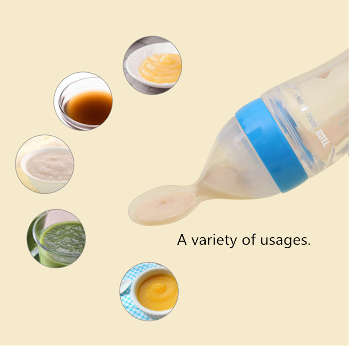 TD® biberon cuillere bebe cuisine lait magique 4+ nouveau né fille garçon maman silicone confort pour eau sauce grande contenance