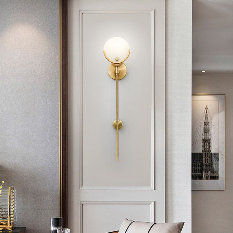 Applique de galvanoplastie en marbre de style nordique Style de luxe léger Style postmoderne Chambre chevet TV mur de fond