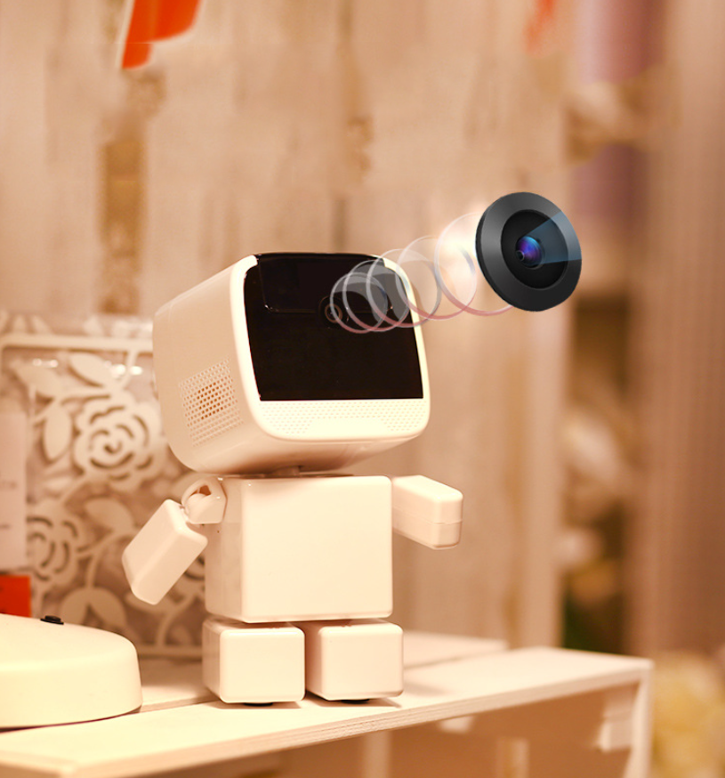 INN® Personnes carrées horloge caméra de surveillance sans fil haute définition secouant la tête réseau domestique moniteur intellig