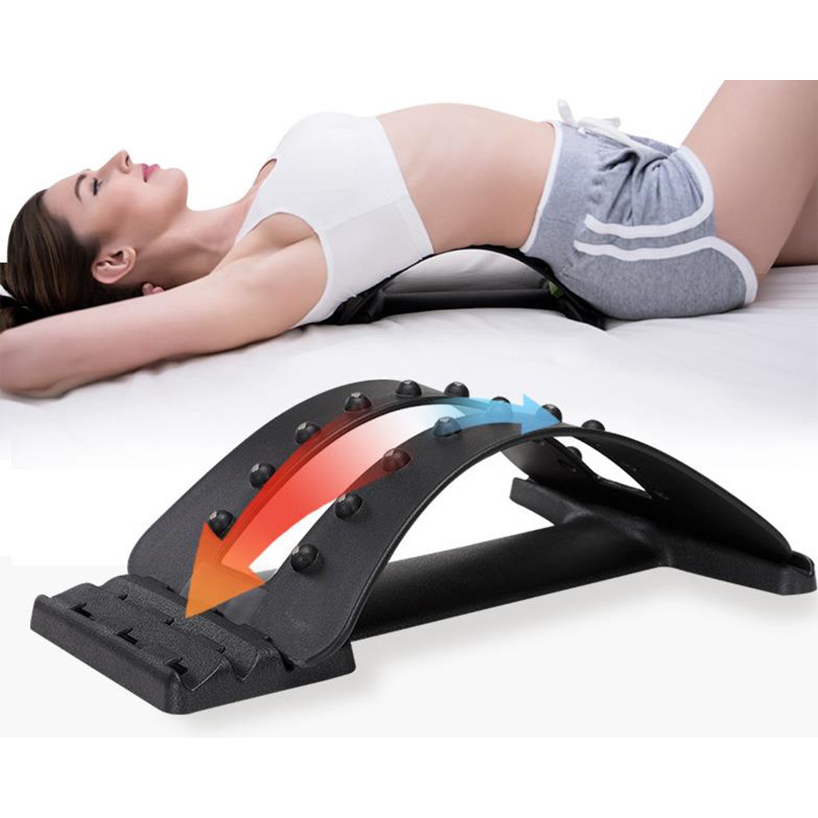 TD® Correcteur de redressement de courbure lombaire et lombaire supérieure scoliose sommeil masseur de traction du dos soutien lomba